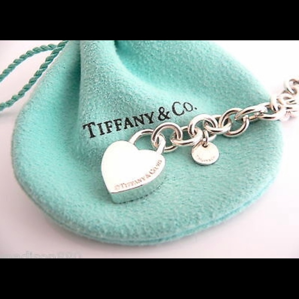 Tiffany’s Silver Heart Padlock Charm Bracelet